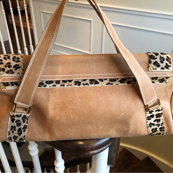 Lambertson Truex leopard print leather Handbag - Picture 2 of 4